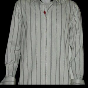 Robert Graham Striped French Cuff Shirt Medium/Large